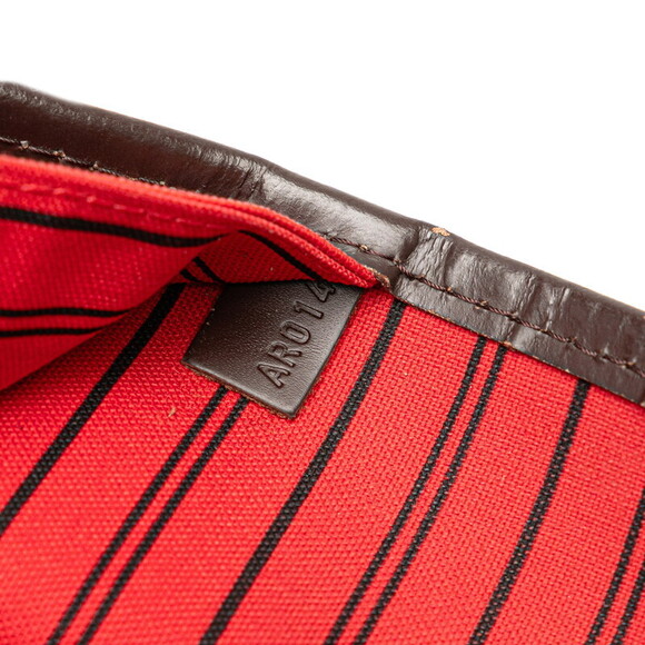 Louis Vuitton Damier Neverfull Shoulder Bag Tote Brown Leather - Picture 8 of 8